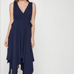 BCBG Golden Glow Handkerchief Black Dress